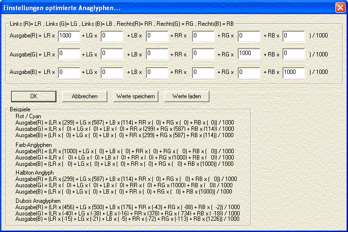 optimized anaglyph